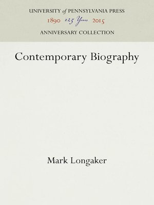 cover image of Contemporary Biography